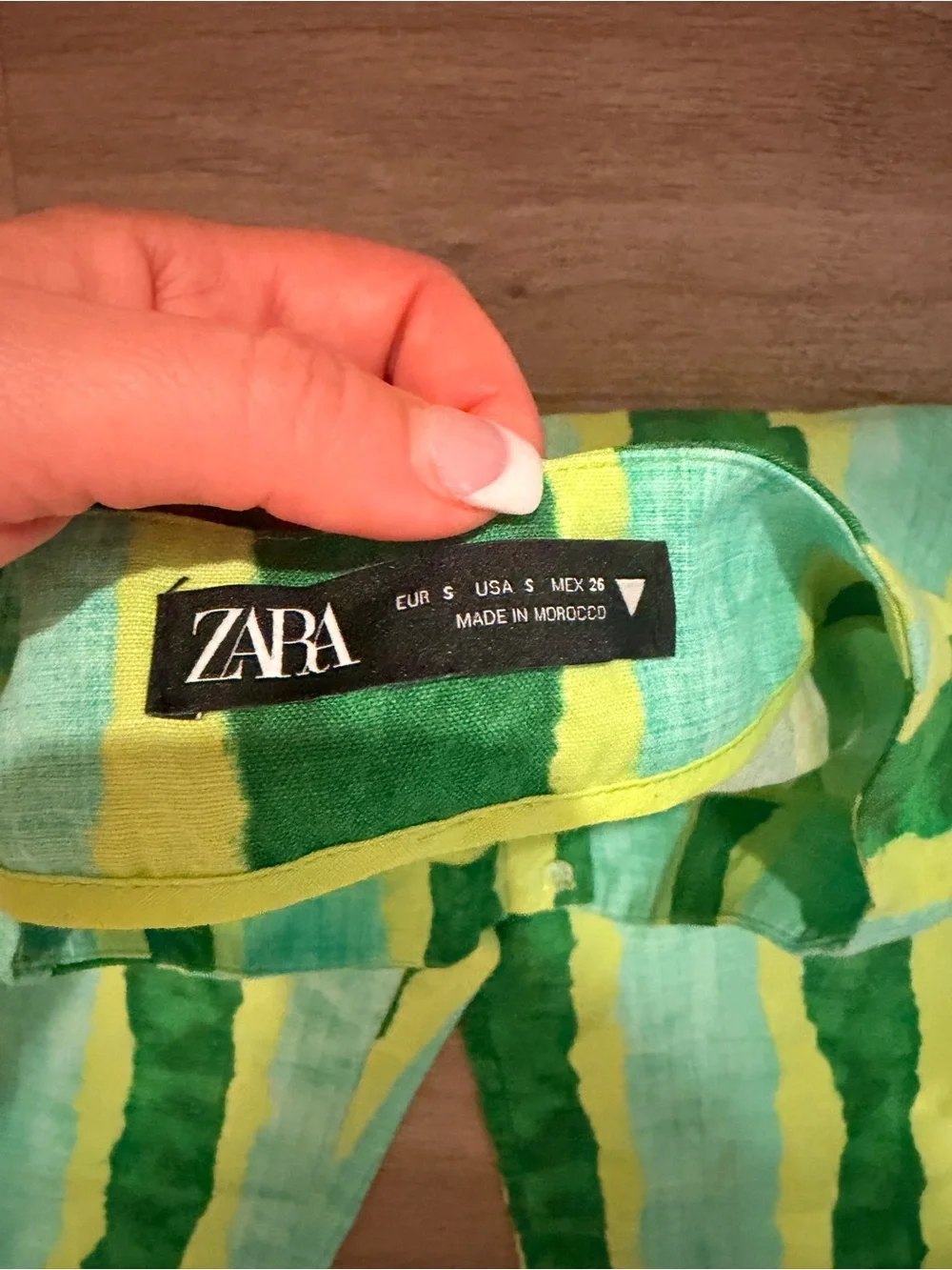 New Zara Striped Flared Linen Blend Pants S